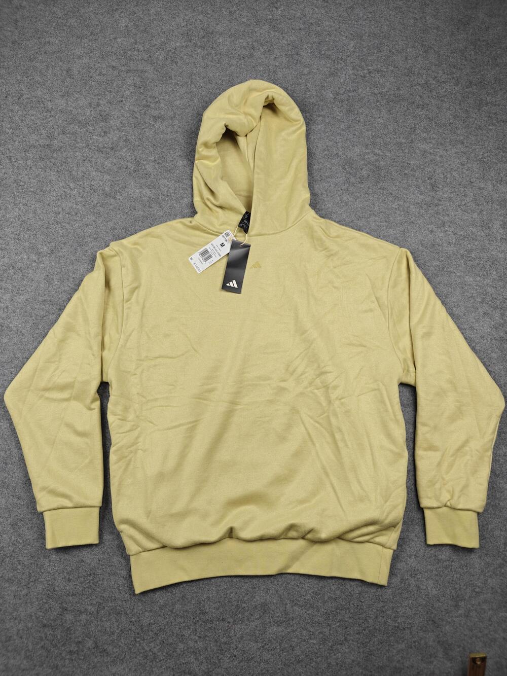 Adidas Hoodie Mens Medium Halo Gold Pullover Basketball Graphic Logo IN7706